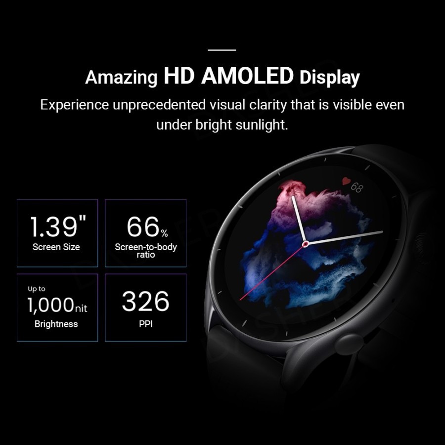 Amazfit GTR 3 Smartwatch SpO2 AMOLED Display Garansi Resmi