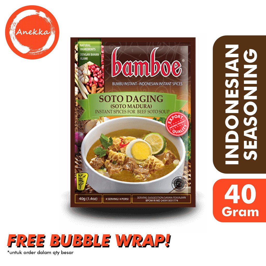 

Bamboe Instant Bumbu Soto Daging/Madura [Sachet 40gr]