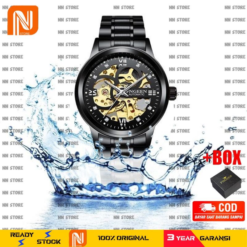 [ !!BEST SELLER!! ] 6018 Jam Tangan Pria Wanita  Mechanical Automatic Luxury Business Tahan Air 100% Original + Kotak