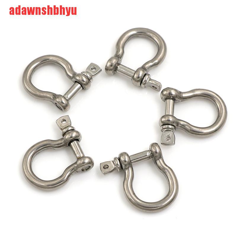 5pcs M4 304 Pin Sekrup Busur Shackle Bahan Stainless Steel