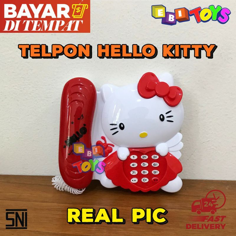 Mainan Telepon Telpon Doraemon Hello Kitty Karakter Anak LUCU ADA MUSIK