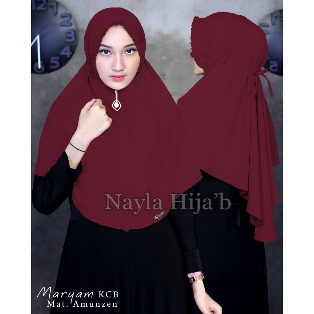 Khimar Instan Tali Jilbab Bergo Maryam KCB Kerudung Instan Tali Amunzen Nayla Hija'b