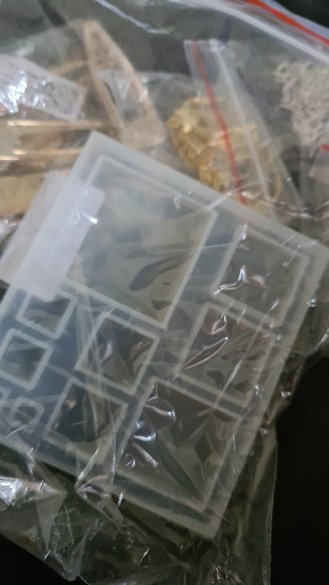 Inf Inf ✿ Cetakan Perhiasan Diy Bentuk Persegi Bahan Silikon Resin Untuk Membuat Perhiasan Uv Resin