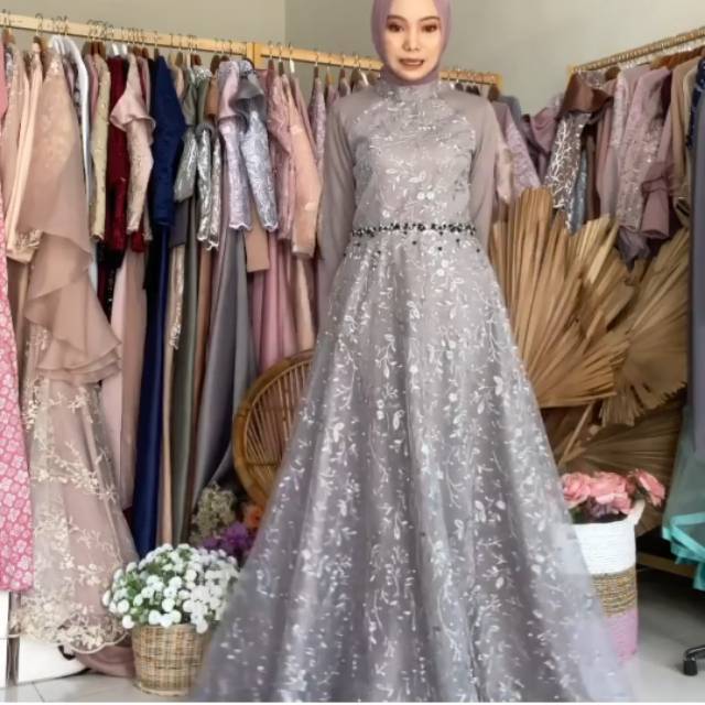Rona Jelita Bunga Melati by Puthic.id • Size S • Ld 85 • Grey in Nude