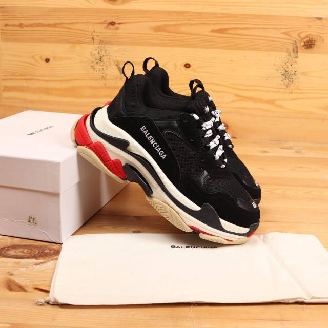 Balenciaga Triple S Black White Red