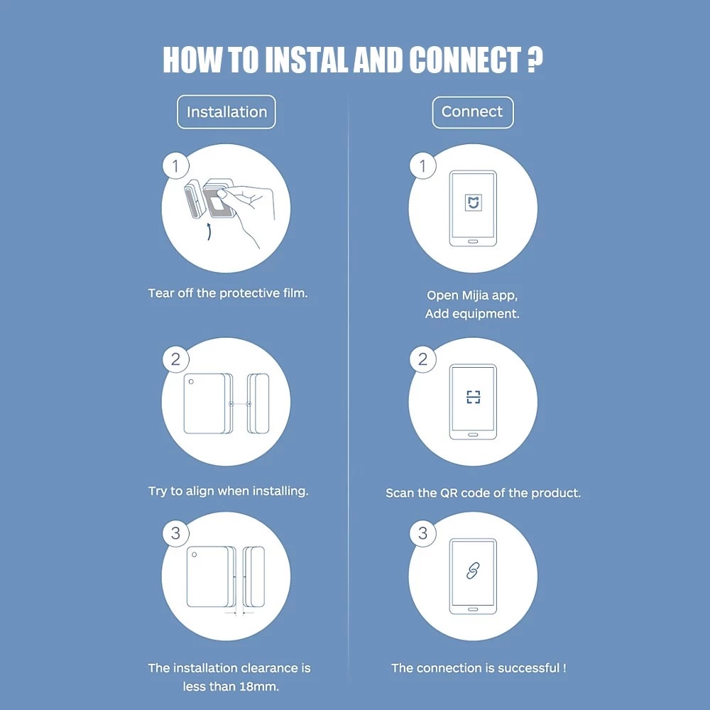 MI MCCGQ02HL - Smart Door Window Alarm Sensor 2 - Kunci Sensor Alarm