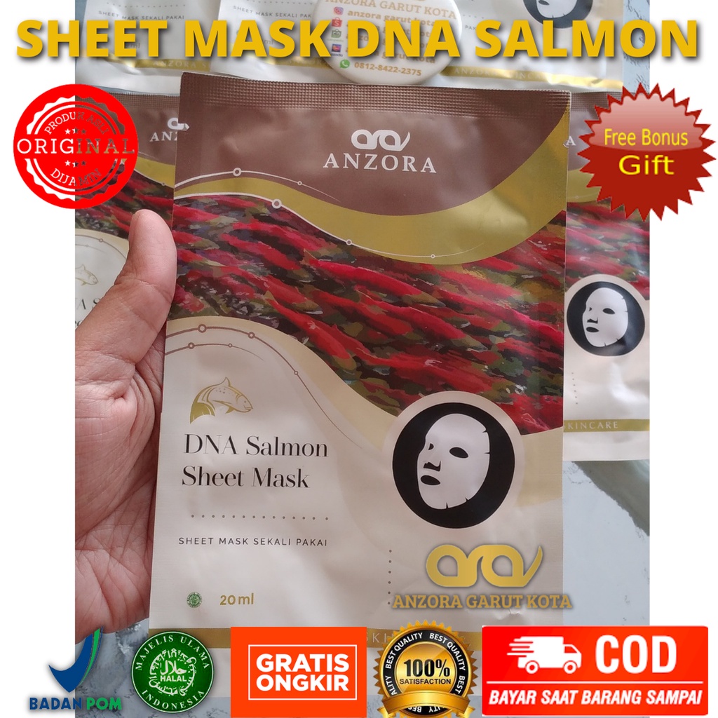 SHEET MASK DNA SALMON ANZORA DNA SALMON SHEET MASK ANZORA MASKER ANZORA MASKER DNA SALMON ANZORA SER