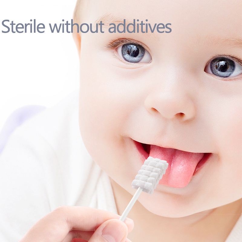 olla Pembersih Mulut Bayi/Pembersih Mulut Bayi/Pembersih Oral Penyeka Kapas Sikat Gigi Sikat Lidah Bayi untuk Bayi 0-3 Tahun