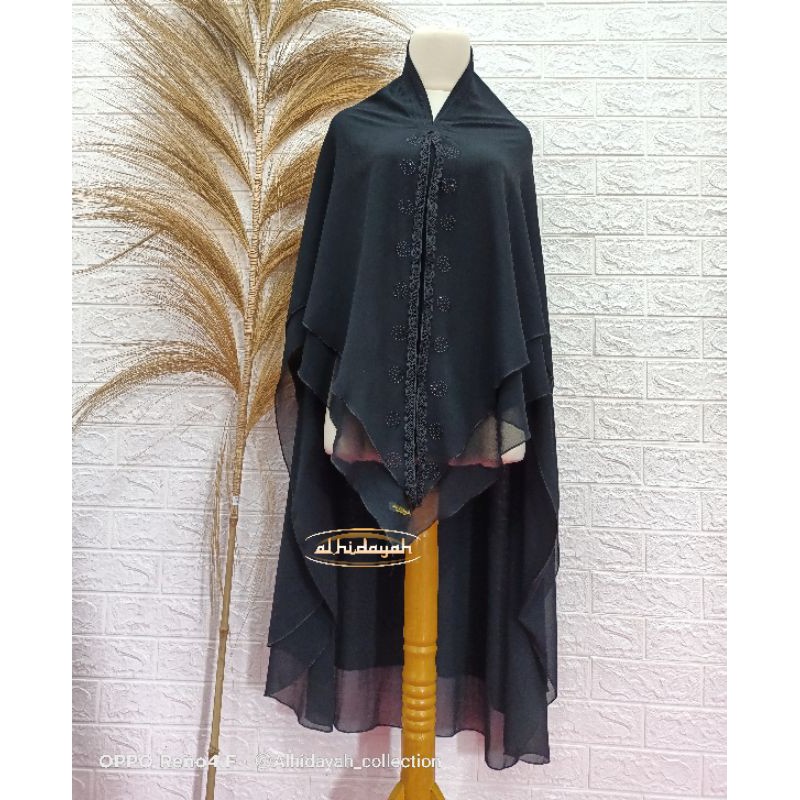 Alhidayah Collection 313 ||TERMURAH KHIMAR/JILBAB CERUTI ZAHIRA JILBAB TEMBORO