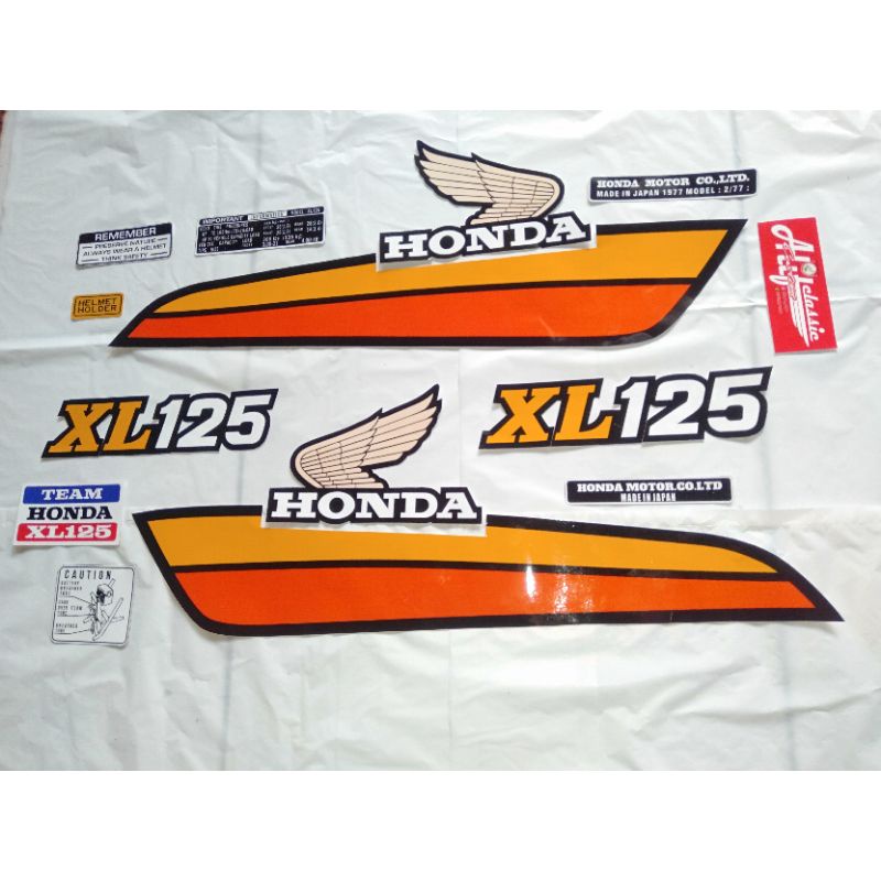 striping xl striping xl125 striping tril decal honda xl - decal tril tua - Decal honda xl versi US s
