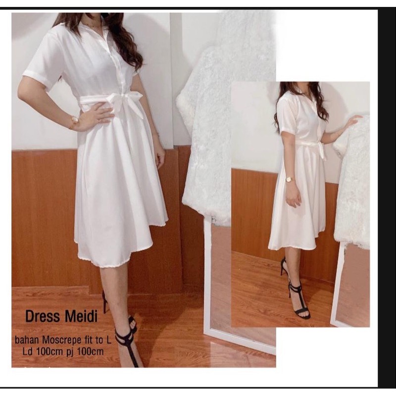 JC/MP Dress Meidi / Dress wanita korea Terbaru / Gaun wanita pesta / Dress natal / Dress Sincia