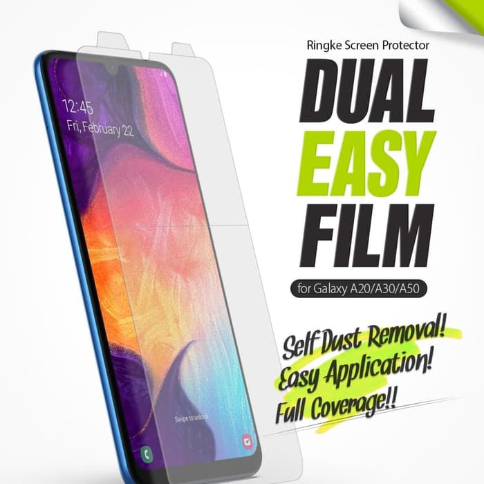 Ringke dual easy screen protector for Samsung Galaxy A20, A30 and A50