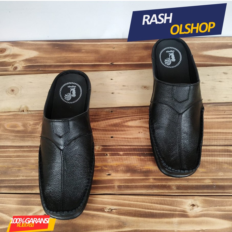 Sepatu Sandal pria kulit asli Selop Bustong Pria Terbaru