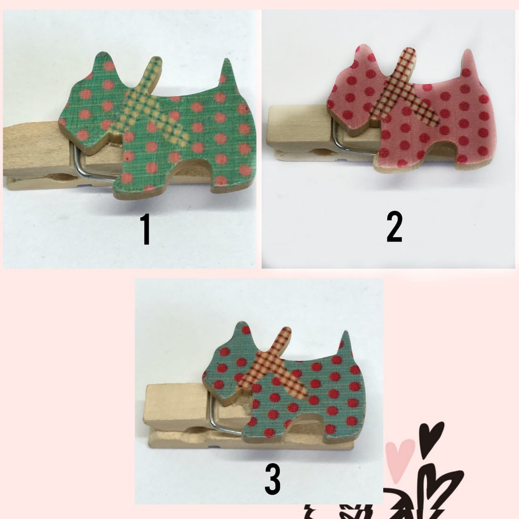 10 PCS - 3.5 CM WOODEN CLIP KARAKTER  | KLIP FOTO | PENJEPIT FOTO