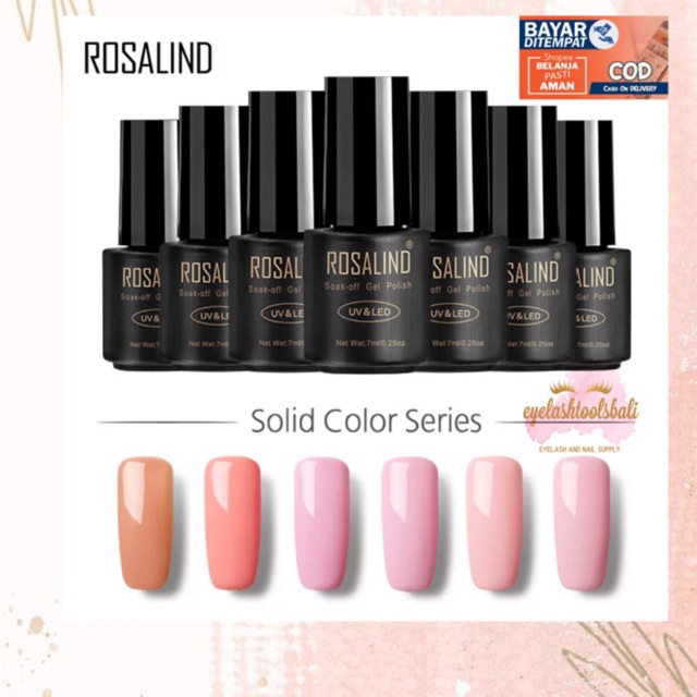 ROSALIND 1-30 SERIES 58 WARNA SOLID GEL POLISH 7 ML KUTEK UV GEL