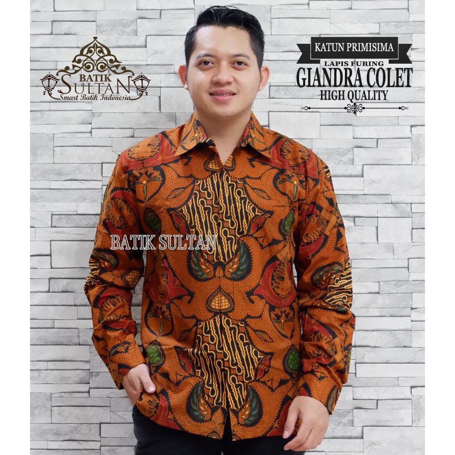 Giandra Colet Kemeja Batik Pria Panjang Full Furing by Batik Sultan