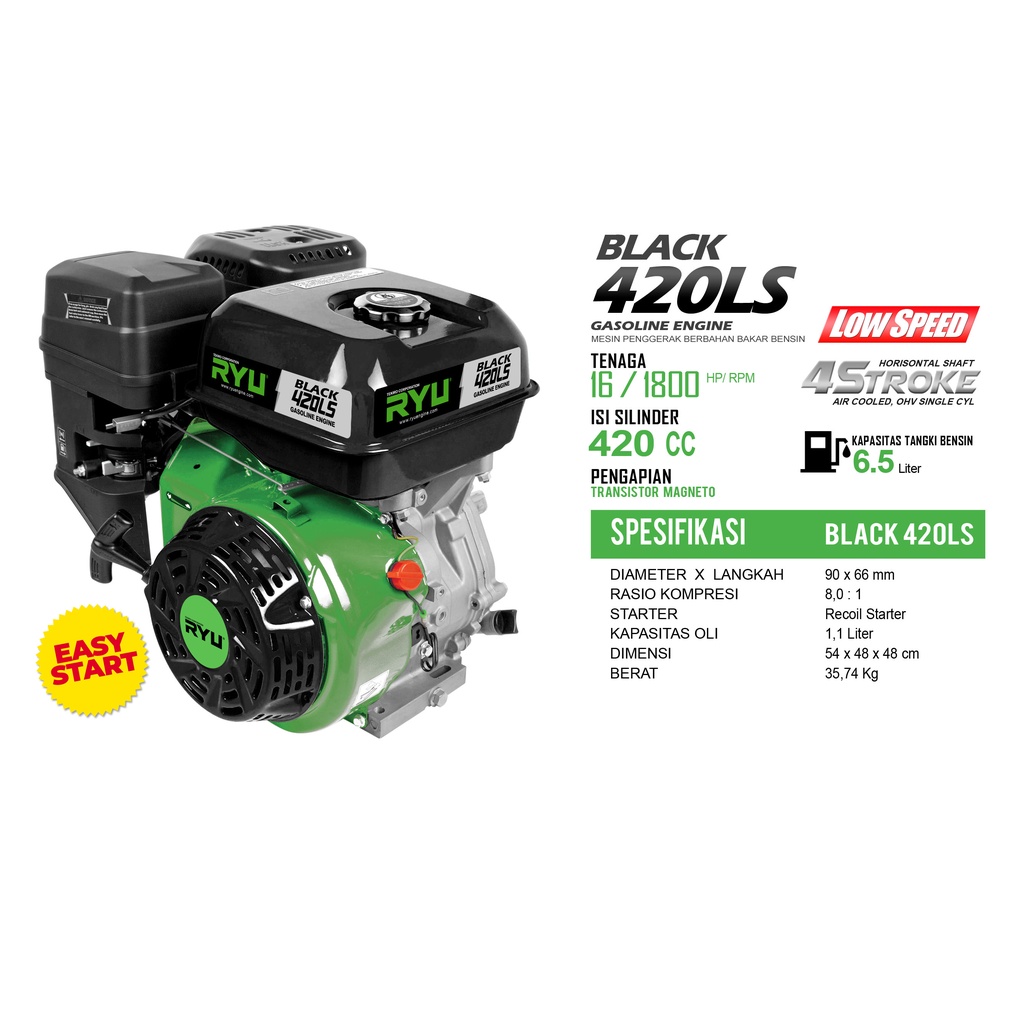 MESIN PENGGERAK/GASOLINE ENGINE BLACK420 (LS) - TEKIRO RYU