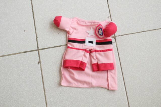 Capten amerika pink version untuk kucing dan anjing / baju kucing anjing size S M L XL