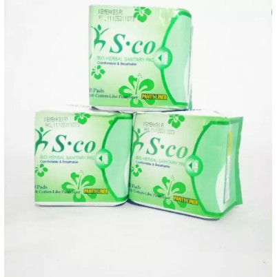 (Original) SCO Pantyliner - Pembalut S-CO Hijau - Pembalut Herbal Kewanitaan SCO Exp Lama Termurah