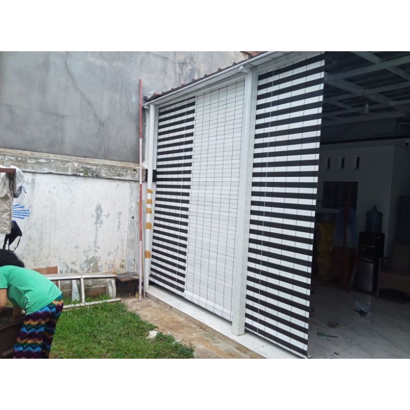 krey/tirai  kayu polos/motif ukuran 2x2m&kray/tirai bambu sawit PLITURE ALL size kerai/tirai outdoor