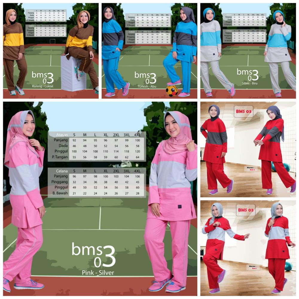 Jual BAJU OLAHRAGA MUSLIMAH BELIEVE BMS 03 - BAJU SENAM/YOGA/SEPEDAAN ...