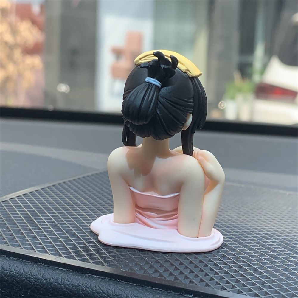 LANFY Car Accessories Enoki Tomohide Kanako for Gift Car Decoration Chest Shaking Figures Figure Toy Japan Anime Collection Auto Ornaments Model Doll PVC Figures