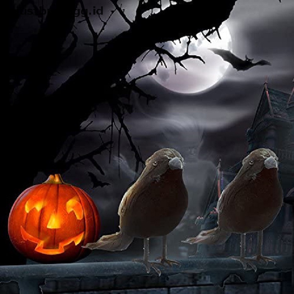 (Justbuyingg.Id) Burung Gagak Hitam Realistis Untuk Dekorasi Halloween