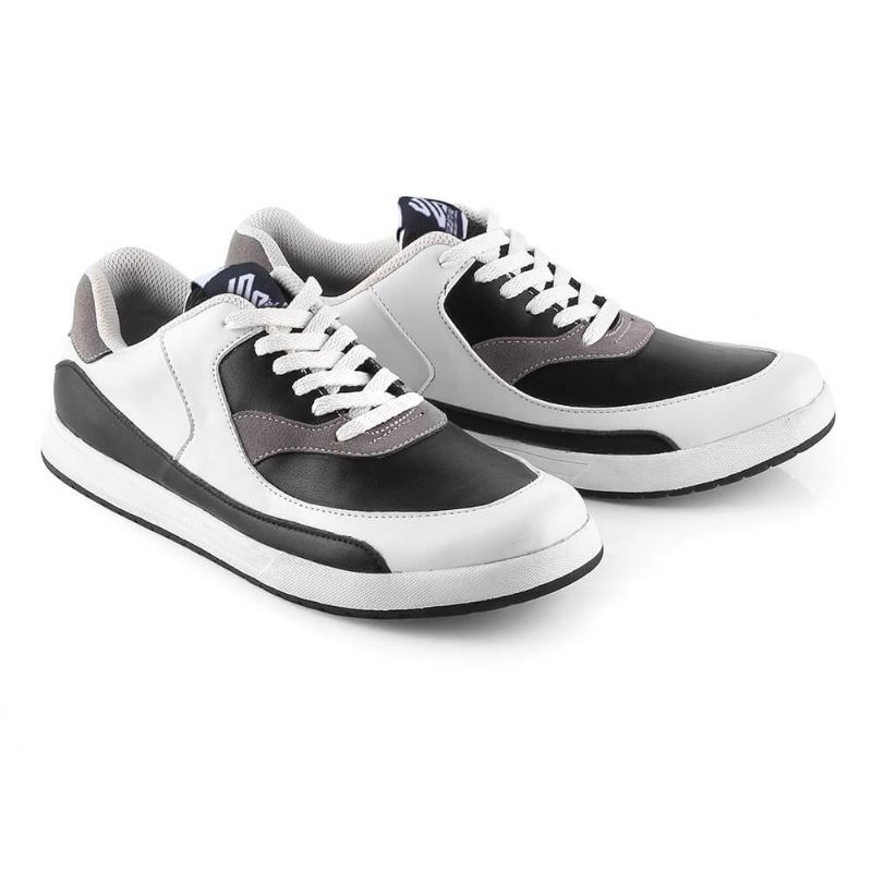 Sepati sneakers casual pria warna putih kombinasi brand KUZATURA