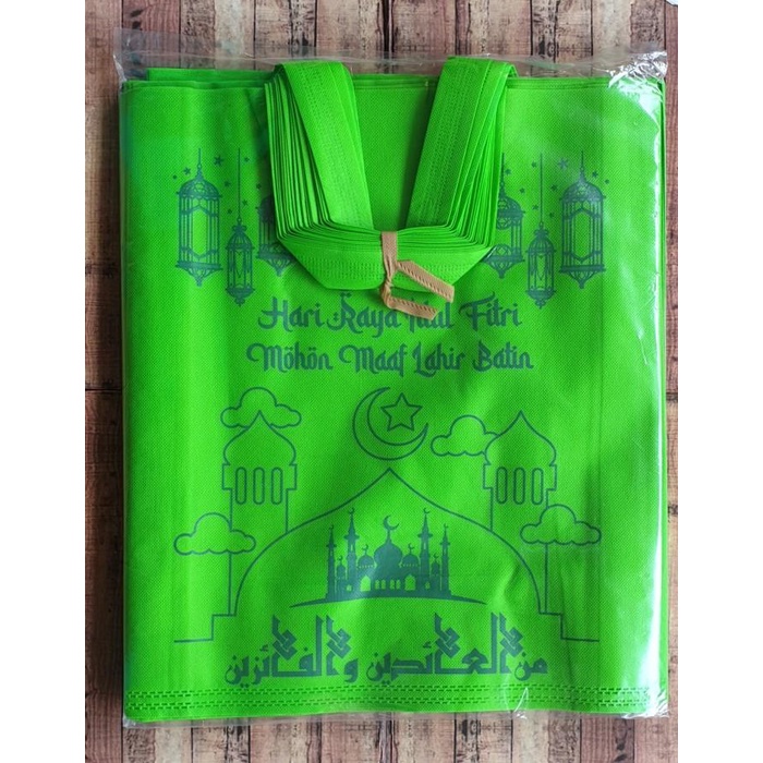 

12Pcs / 1Lusin Tas Souvenir Lebaran 38X45 Cm - Tas Parcel Handle Jumbo 061