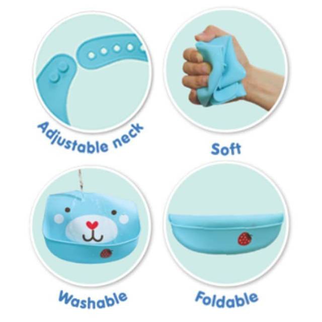 Baby Safe Silicone Bib - Celemek Makan Bayi (BIB04)