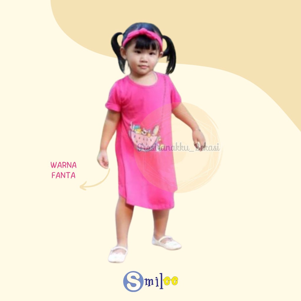 Daster Anak Smilee Sablon Mix Motif Size 1-5Tahun