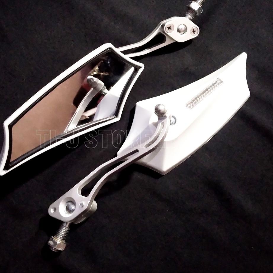 Promo - Kaca Spion Batman Sepion Motor Variasi Honda Yamaha Full Cnc Warna Merah, Hitam, Gold ~