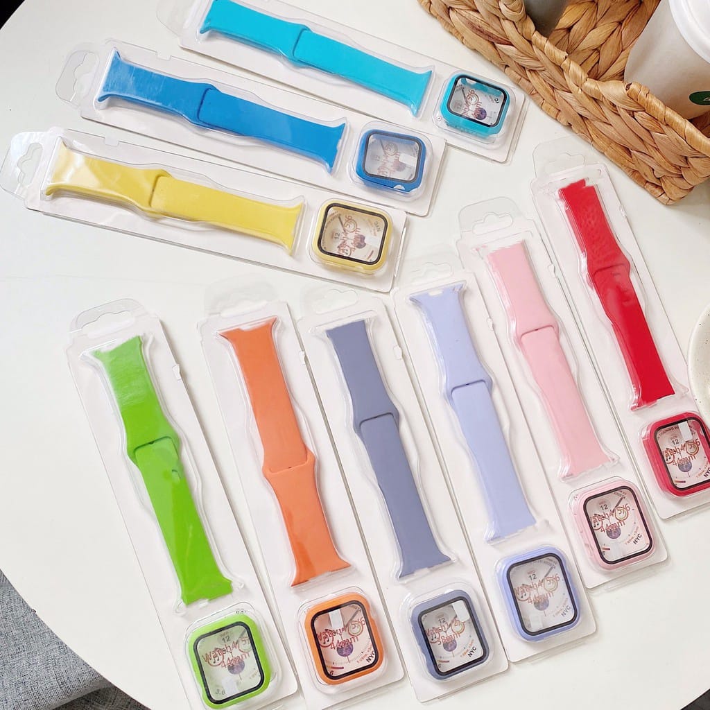 Strap Apple Watch Band &amp; Case 2 in 1 For 38mm 40mm 42mm 44mm