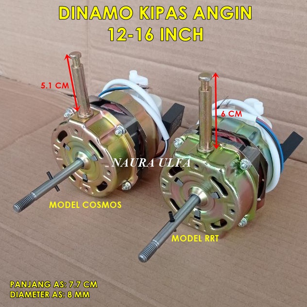 Dinamo Kipas Angin Universal 12-16 Inch untuk Cosmos, Sanex, GMC Semua Merk