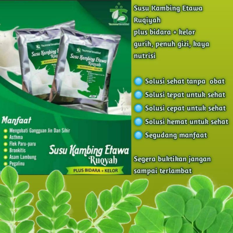 

Susu Kambing Etawa Murni Ruqyah Bidara Plus Kelor 200 Gram