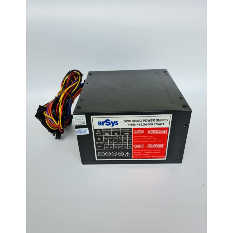 ERSYS PSU 450W Power Supply Desktop 450 Watt 450Watt Casing PC NEW