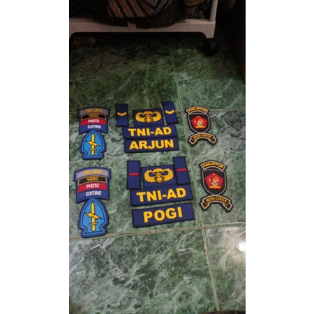Patch rubber tim liput puslatpur custom nama pangkat badge