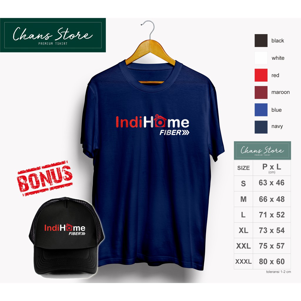 Kaos Indihome Bonus Topi Exclusive
