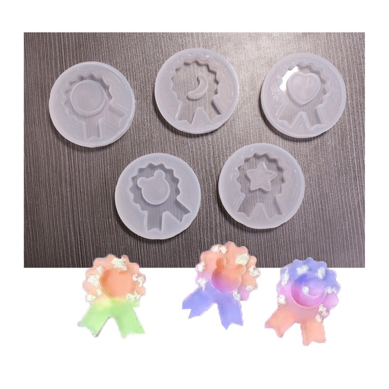 SIY  Medal Quicksand Epoxy Resin Mold Handmade Ornaments Keychain Silicone Mould DIY Crafts Jewelry Pendants Casting Tools