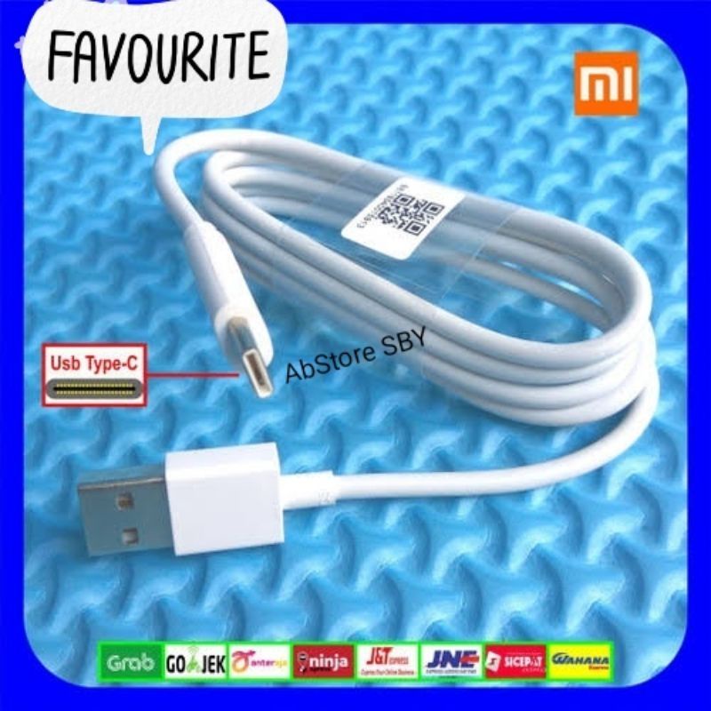 KABEL CHARGER DATA TIPE C XIAOMI REDMI 9/ Note 7/ Note 8/ 5x A1/ 6x A2/ Pocophone F1
