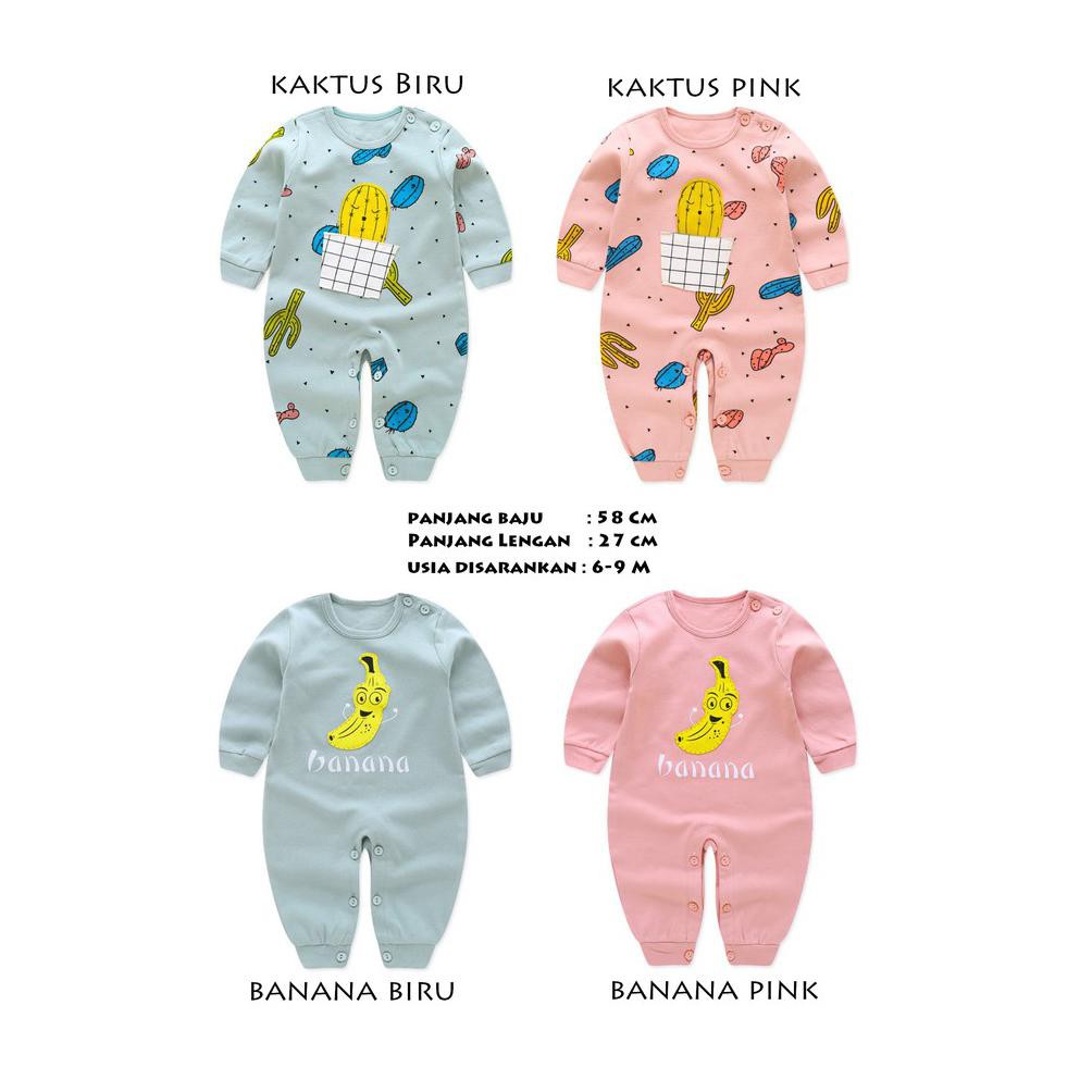 Baju Kodok Bayi / Jumper Bayi / Baju Kodok Panjang Warna Motif