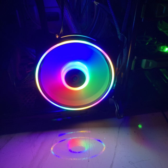 Fan Casing XBT GALAXY RGB Auto/ Fan Casing 12CM Double RING LED - Fan Case XB-117