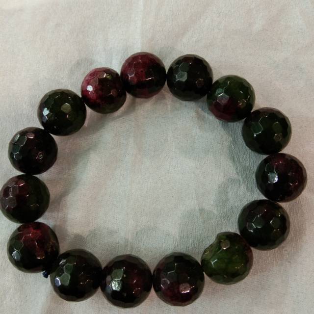 Gelang Batu Agate Hitam 14 mm Pria Wanita Asli Balikpapan