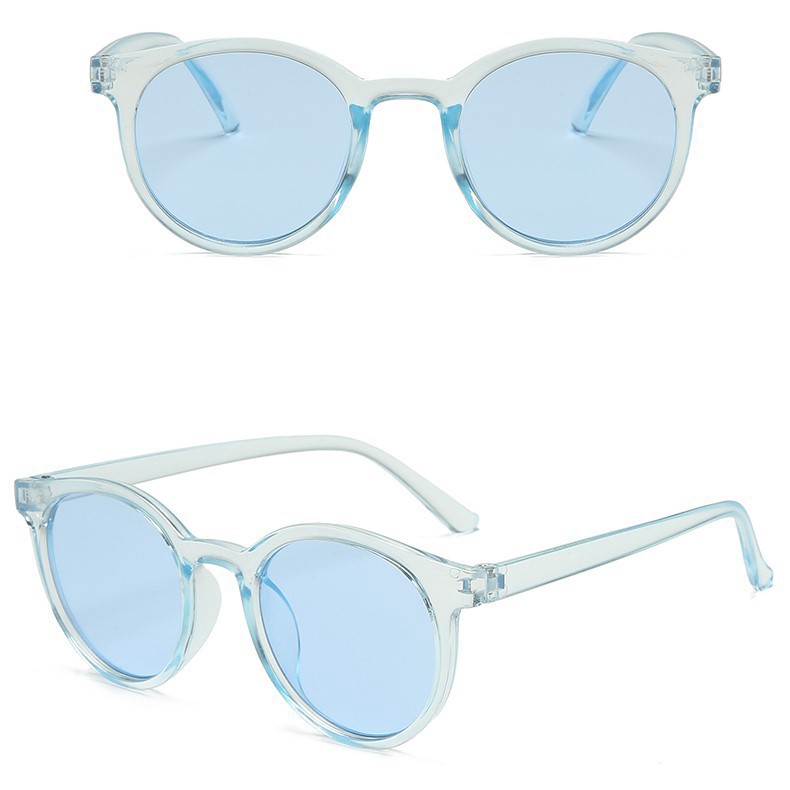 •OKEY BELI•KC098 Kacamata Frame Kucing Sunglasses Wanita Dan Pria Kacamata Fashion Import Murah-BIRU TRANSPARAN