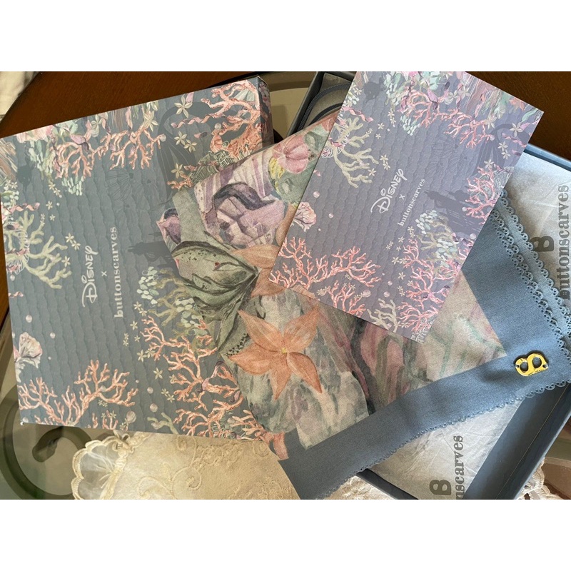 PRELOVED BUTTONSCARVES VVGC DISNEY MERMAID BLUE