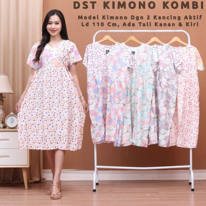 DASTER KIMONO LD 100-110 DADA KANCING TALI SAMPING BAHAN RAYON SANTUNG BERKUALITAS.