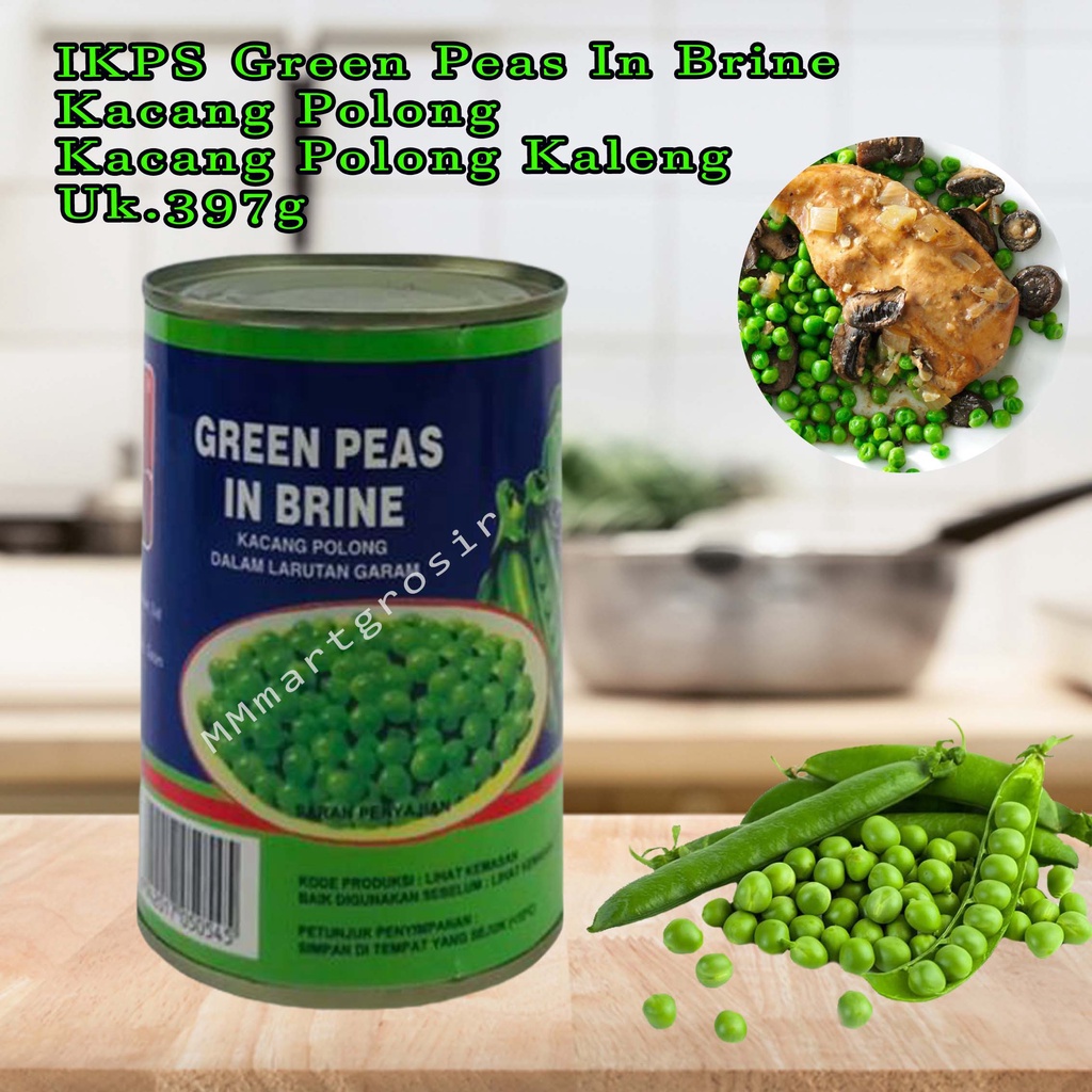 IKPS Green Peas In Brine / Kacang Polong / Kacang Polong Kaleng / 397g