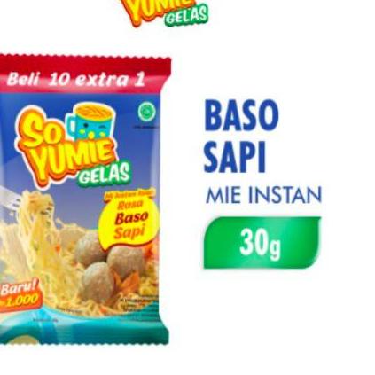 

FRESHH So Yumie Mie Gelas Baso Sapi 10 x 30 gr x 2 Pcs 66E,