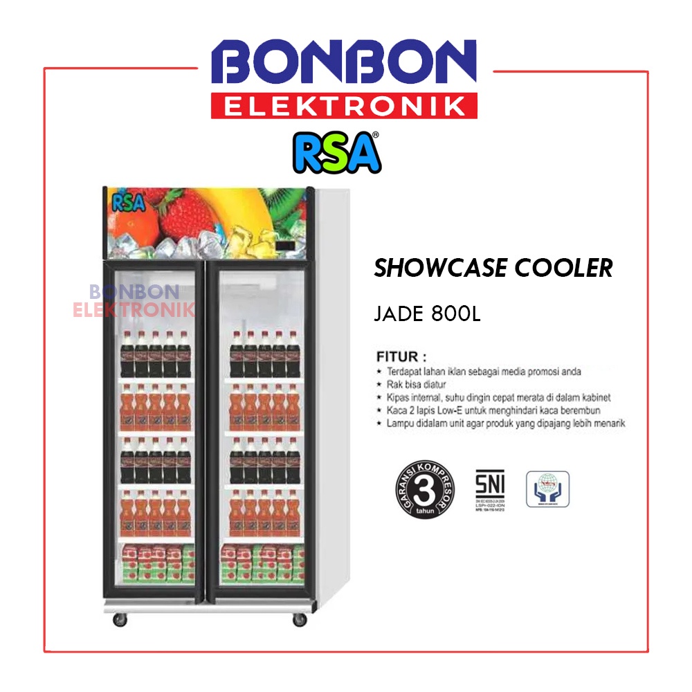 RSA Showcase Display Cooler Jade 800L