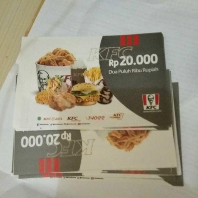 Voucher Kfc Nominal 20.000 (fisik)